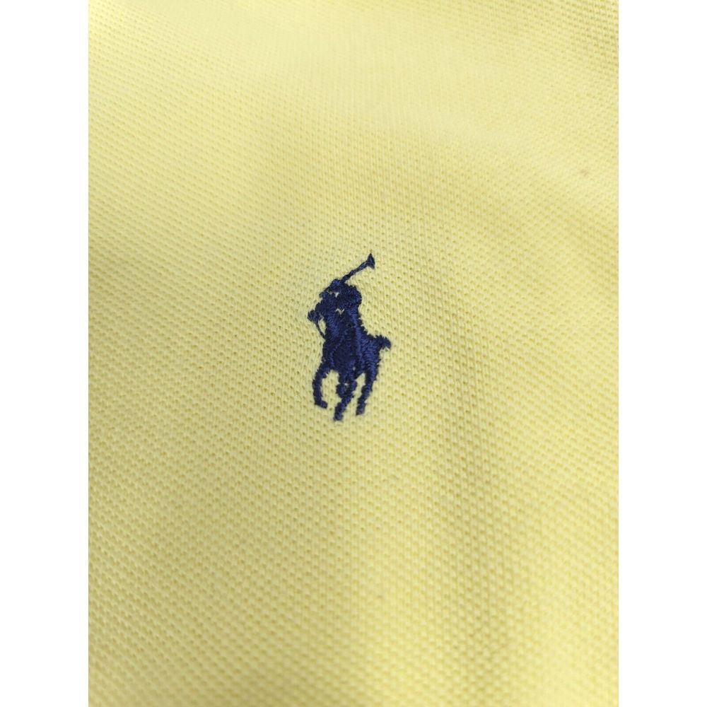 Vtg Polo Golf Shirt Mens 2XL Yellow Blue Pony Short Sleeve Golf
